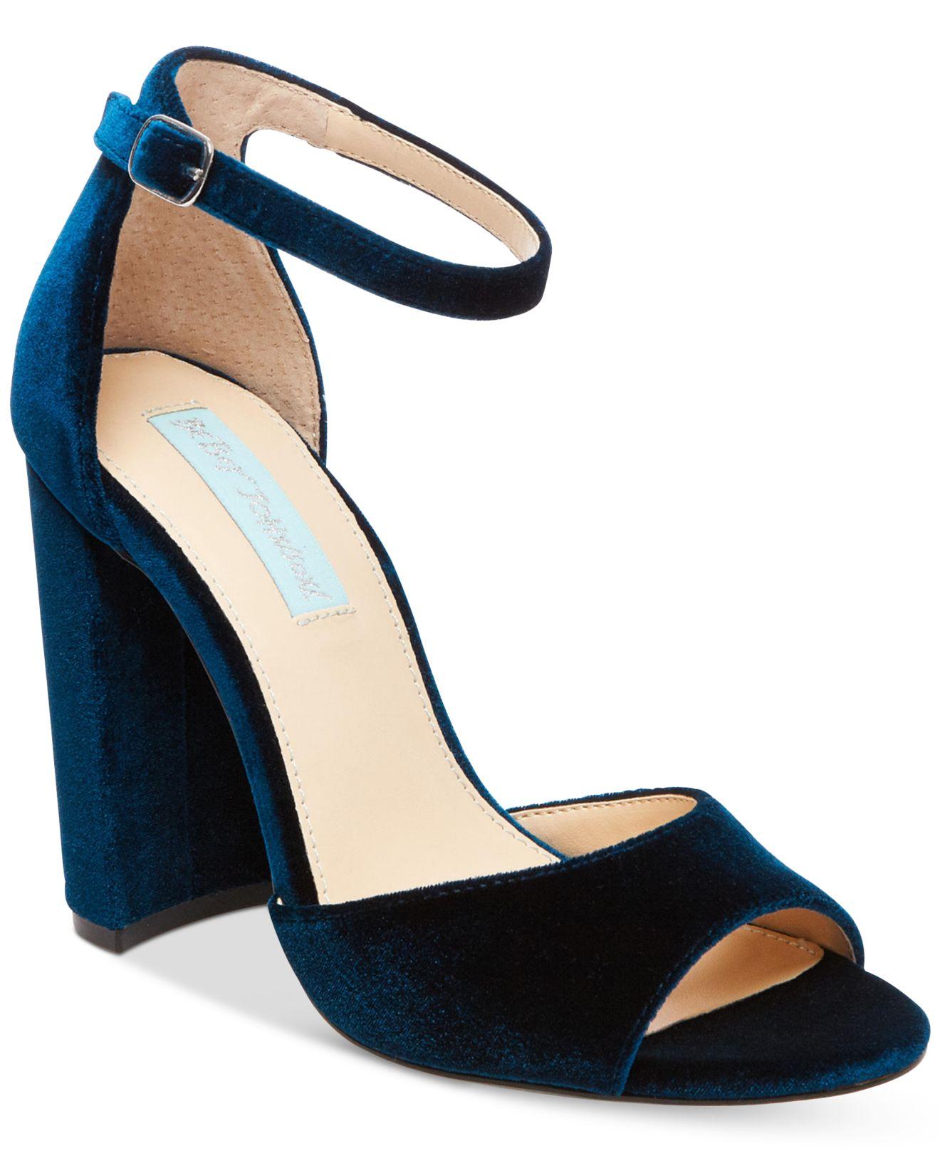 powder blue block heel sandals